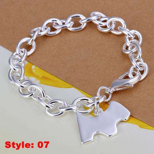 2013 Fashion European charm Solid Silver Bracelet+box 925