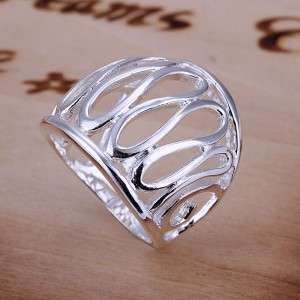 Hot sale Fashion gift 925 Silver Jewelry chic new charm Ring+box