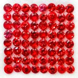 STRIKING! TOP ORANGE RED SAPPHIRE 2.5MM.