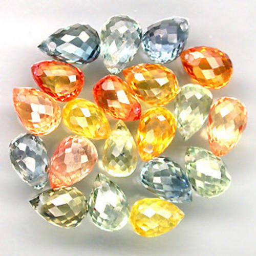 SUBLIME! 7.57 ct.FANCY COLOR SAPPHIRE BRIOLETTE LOT BID PER STONE.