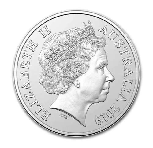 2019 1 oz FIne Silver Australia Kangaroo Mob of Roos Merlion Privy CoIn In Capsuled