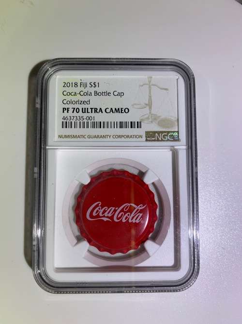 2018 COCA-COLA BOTTLE CAP - 6 GRAM SILVER COIN - NGC PF70 ULTRA CAMEO