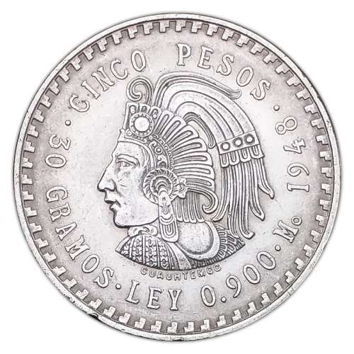 1948 Cinco Pesos 30 Gramos-ley .900 Estados Unidos Mexicanos