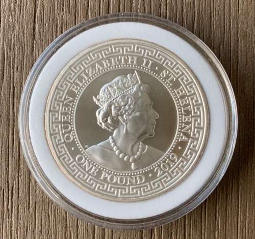 1 Pound Pound Silver Chinese Trade Dollar Dragon Saint Helena 1 oz Silver 2019