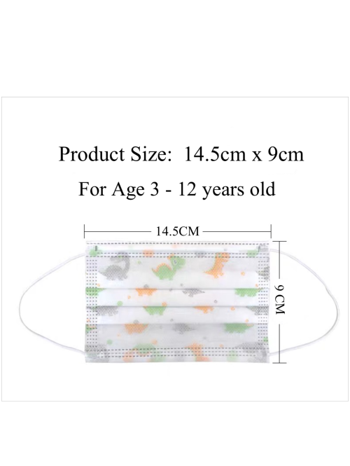 Disposable Protective Mask For Children 3Ply Melt-Blown Non-Woven 10Pieces In Packet