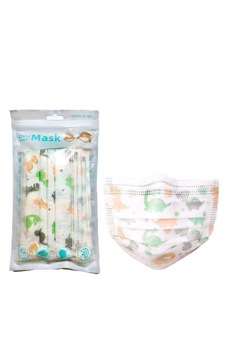Disposable Protective Mask For Children 3Ply Melt-Blown Non-Woven 10Pieces In Packet