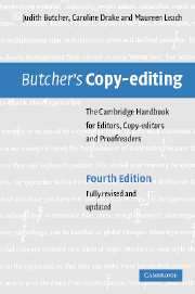 Butcher's Copy-editing, The Cambridge Handbook for Editors, Copy-editors and Proofreaders , Hardback