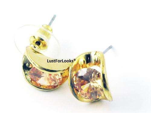 Swarovski ( Only from LustforLooks ) ** Champagne Colour *** Wedding Or Party? Earings!
