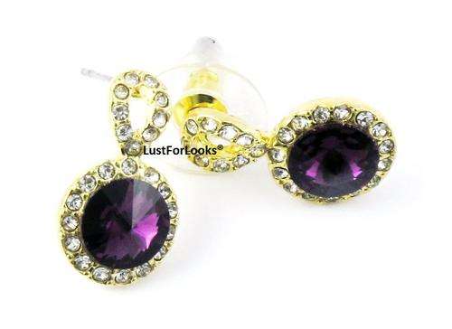 R750 *** Look Speaks When Words Can't *** LustForLooks *** Earrings ** Purple & Gold