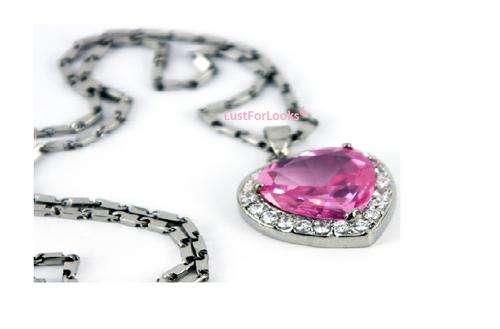 ***Made By Swarovski Elements *** PINK Stone *** 30+ Crystal Stones *** Necklace***