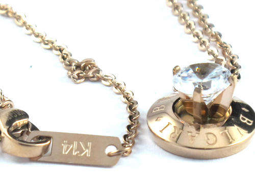 ***R999*** 14k Gold Plated  [ Bvlgari Necklace ] Perfect gift [ Wedding? Party? ] LustForLooks