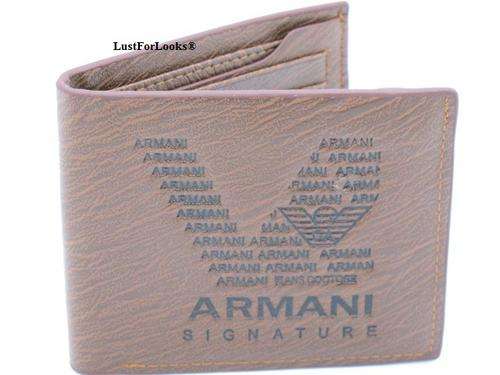 *** Genuine Leather *** Emporio Armani ( UniSex ) *** Brown  Color *** Wallet *** Signature Edition