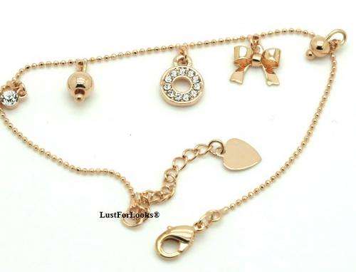 *** Made By Swarovski Elements ** Ladies Bracelet *** Money Back Guarantee * GOLD PLATED *