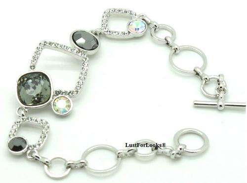 *** Made By Swarovski Elements ** Ladies Bracelet *** Money Back Guarantee * SILVER PLATED