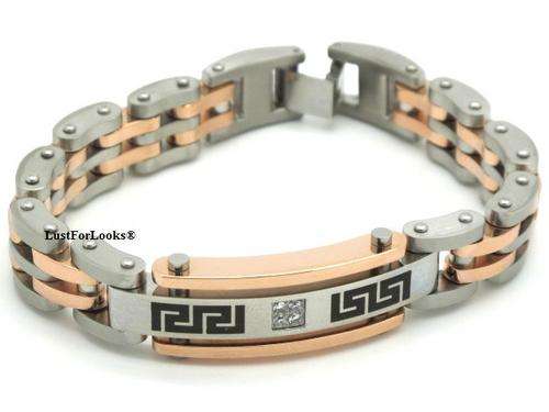 *** Silver Plated *** Two Tone Colour *** Bracelet For Him ( Men ) *** Money Back Guarantee ***