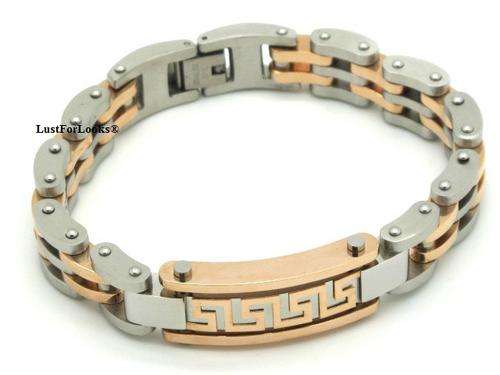 *** Silver Plated ***  Two Tone Colour *** Limited Design Edition *** Exclusive *** Bracelet For Men
