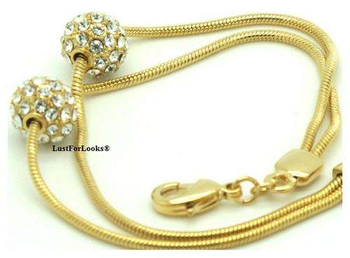 *** Made By Swarovski Elements *** Ladies Bracelet *** Money Back Guarantee * [ For Her ] * 14k G/P