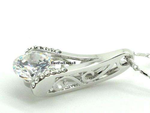 ****R999**** Bridal ? Engagement ? Wedding ? Party ? NECKLACE # Choose White Gold Or Yello Gold ? #