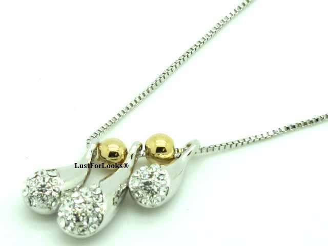 ****R999**** Bridal ? Engagement ? Wedding ? Party ? NECKLACE # FRESH WHITE GOLD PLATED #