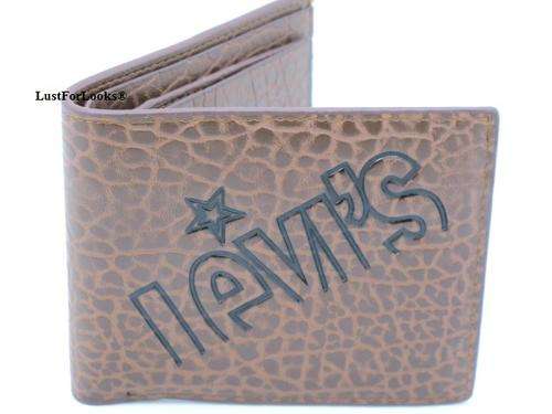 *** Genuine Leather *** Levis Wallet ( UniSex ) *** Brown  Color *** New Dubai Fashion Week ***
