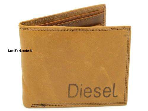 *** Genuine Leather *** Diesel Wallet ( UniSex ) *** Brown  Color *** New Dubai Fashion Week ***