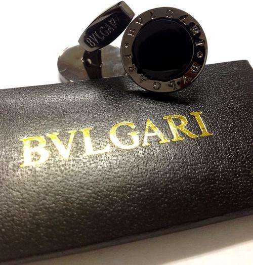 Only From LustForLooks [ BVLGARI ] [ Cufflinks ] Set Of Two ( 2 ) Black Beauty