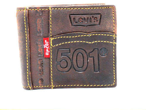 *** Genuine Leather *** Levis ( UniSex ) *** Brown *** Wallet *** SIMCARD ***