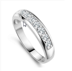 925 Sterling Silver wedding band for women (size 4.5)