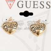 Guess Heart Earrings in Silver Only
