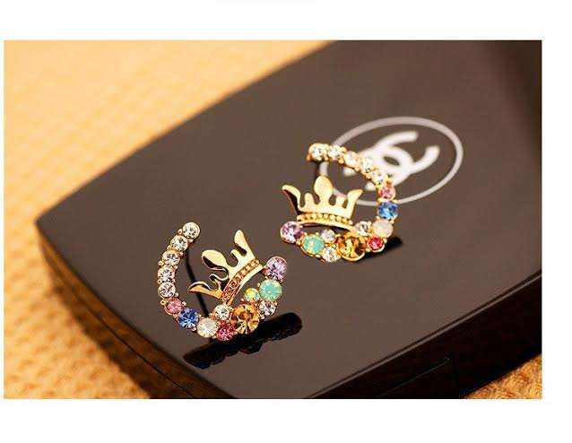 Chanel Crown Earrings