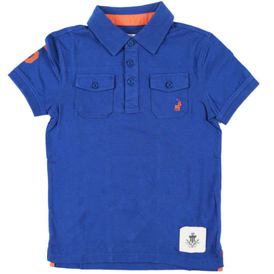 Polo Boys Cotton Golfer, Cobalt Blue