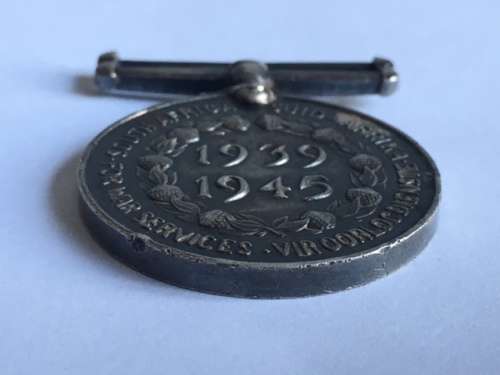 Full Size South African Service Medal. FOR WAR SERVICES. 1939-1945. World War 2