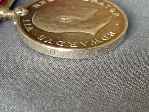 1906 Natal Rebellion Medal to Trooper AJLS GELDART, BORDER MTD. RIFLES. **R1 START**