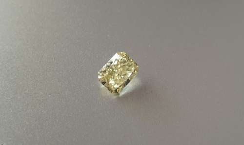 Magnificent Natural Fancy VIVID YELLOW  Radiant Cut Diamond: 0.53ct Round Cut VVS1!