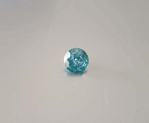IGL Certified Natural FANCY VIVID GREENISH BLUE Diamond: 0.85ct BRILLIANT Round Cut