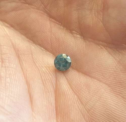 IGL LAB Certified Natural Fancy VIVID BLUE Diamond: 0.83ct Round Briliant Ideal Cut !