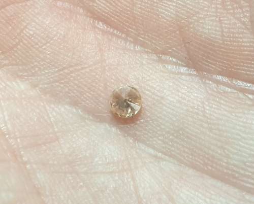 0.30ct CHAMPAGNE DIAMOND Natural Fancy Vivid Top Light Brown SI1 Diamond