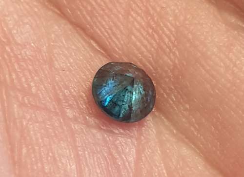 100% Natural Fancy Vivid Midnight Blue Round Cut Diamond  : 0.70ct