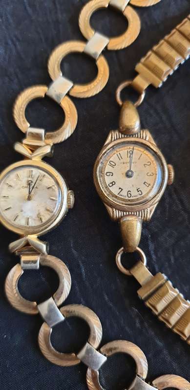 Beautiful Collection of 5 1940's-1970's Ladies Wrist Watches TISSOT / OMEGA / ROTARY