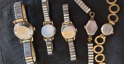 Beautiful Collection of 5 1940's-1970's Ladies Wrist Watches TISSOT / OMEGA / ROTARY