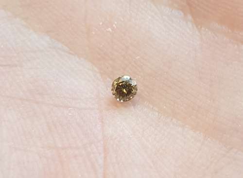 Magnificent 0.10ct Natural Fancy Intense Yellowish Green Loose Diamond VS1 Brilliant Round Cut