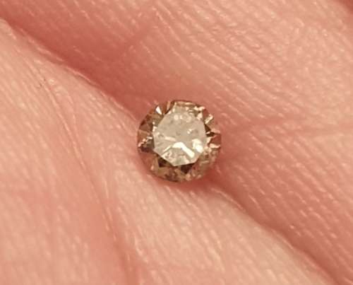 Magnificent 0.22ct Natural Fancy Intense Champagne Loose Diamond SI1 Brilliant Round Cut