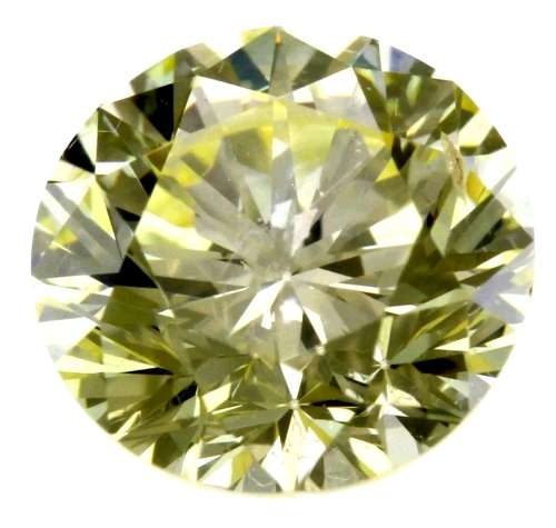 Magnificent 0.10ct Natural Fancy Vivid Yellow Green Loose Diamond VS1 Brilliant Round Cut