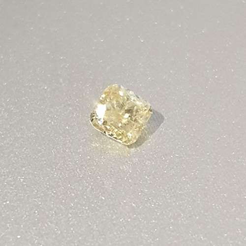*Massive Natural Diamond Sale* 0.16ct Fancy Light Yellow Diamond Cushion Cut SI1