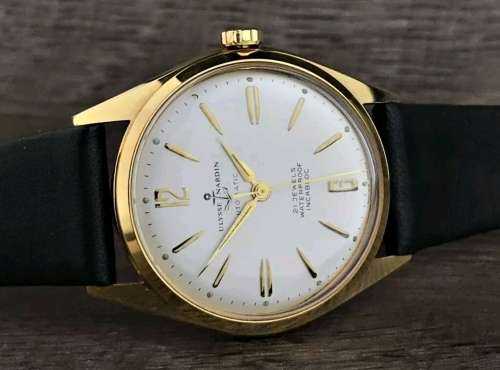 Superb Vintage 1960's Ulysse Nardin 18k Gold Plated Men's Automatic Wristwatch - Mint Condition