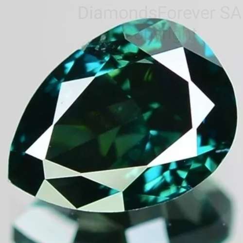 FULL Lab Report UV Sealed GIL Natural Fancy Intense Green Blue 0.83ct Diamond SI1 !