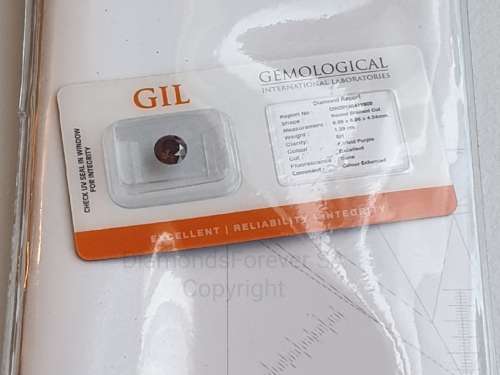 FULL Lab Report & UV Sealed GIL Natural Fancy Vivid Purple 1.29ct Diamond ! SI1 Ultra Rare *R180 000