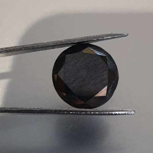 Massive 2.94ct Natural Loose Fancy Black Diamond Round Brilliant Cut ! 9.06mm !