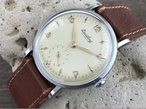 Stunning Vintage 1950's Breitling Men's Hand-Winding Wristwatch - Near Mint Condition