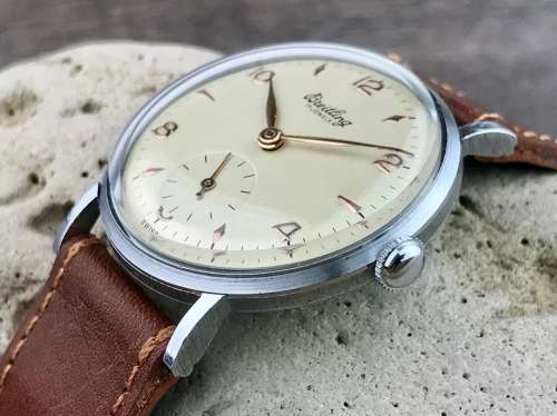 Stunning Vintage 1950's Breitling Men's Hand-Winding Wristwatch - Near Mint Condition